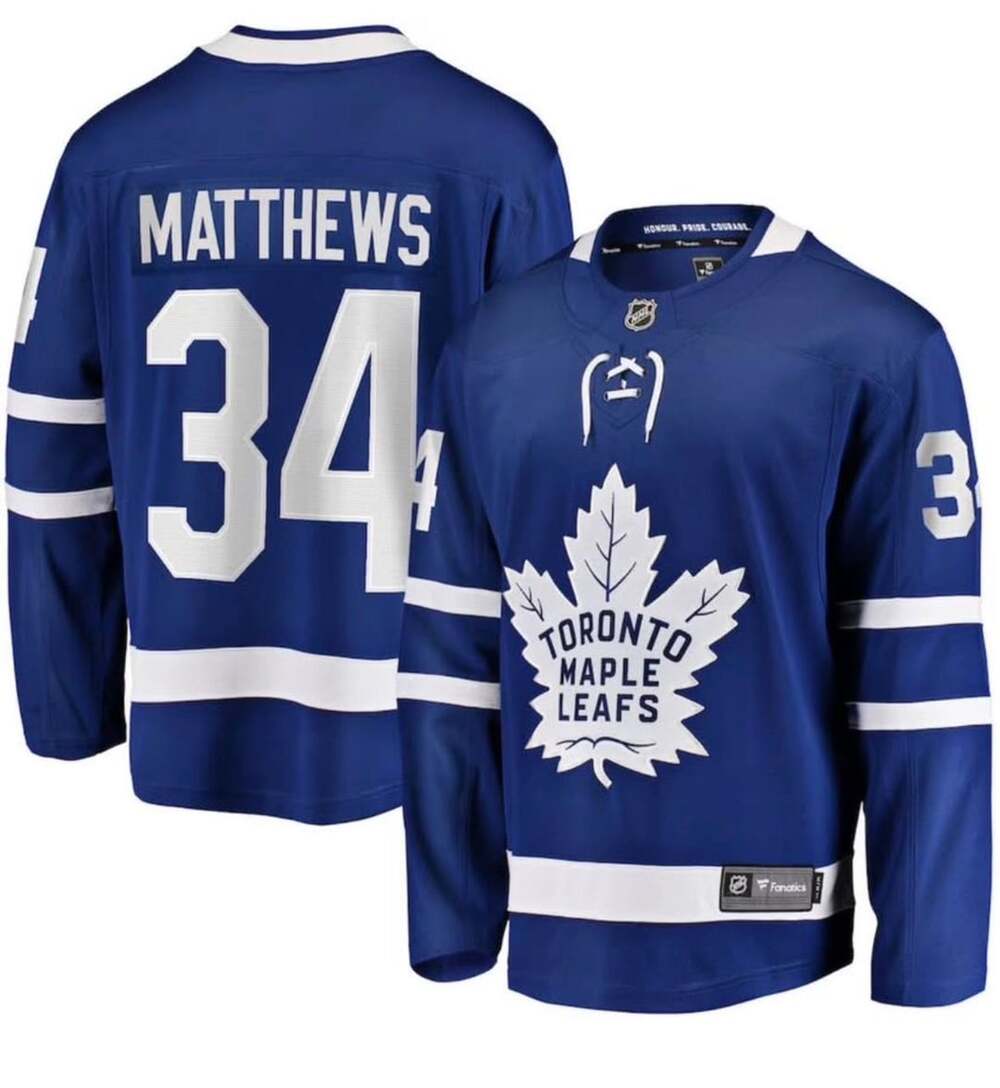 Fanatics Toronto Maple Leafs Matthews 34 Hockey Jersey size 2XL